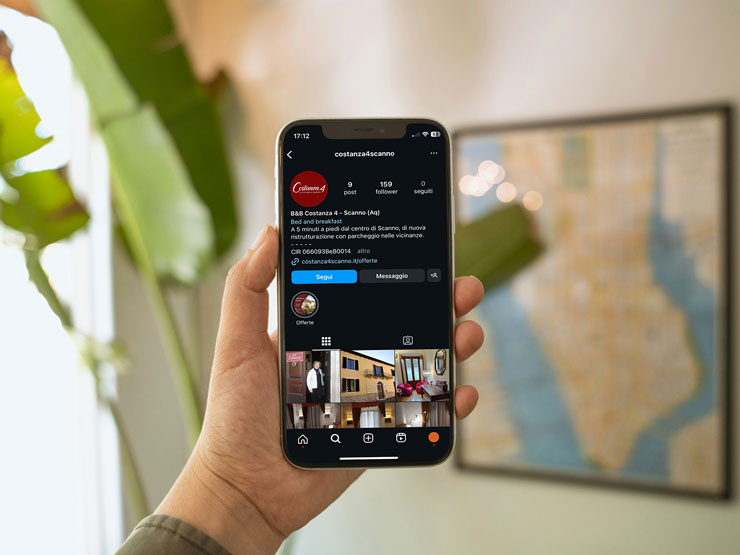 Vetrina instagram per Bed and Breakfast